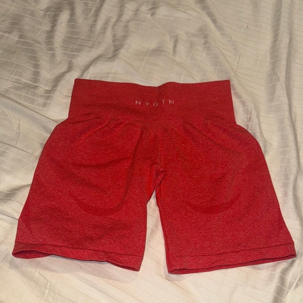 NVGTN Red Women's Seamless Shorts